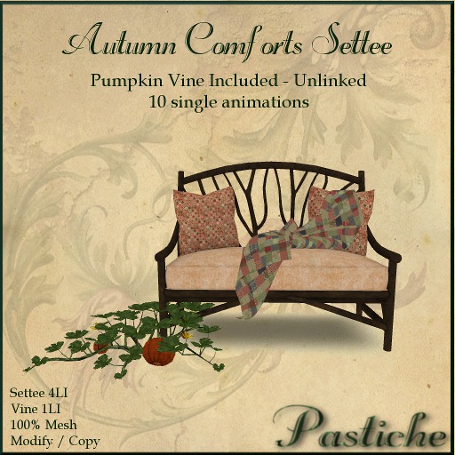 *Pastiche* Autumn Comforts Settee