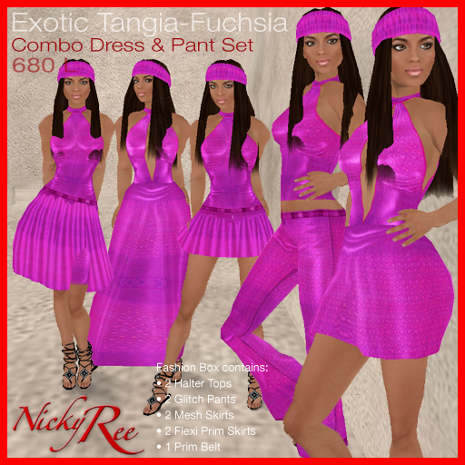 Nicky Ree Dresses & Pants - Exotic Tangia-Fuchsia (Combo)