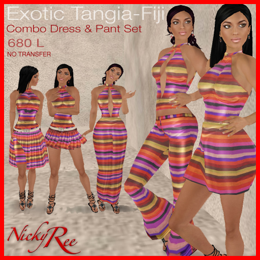 Nicky Ree Dresses & Pants - Exotic Tangia-Fiji (Combo)