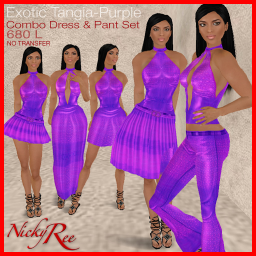 Nicky Ree Dresses & Pants - Exotic Tangia-Purple (Combo)