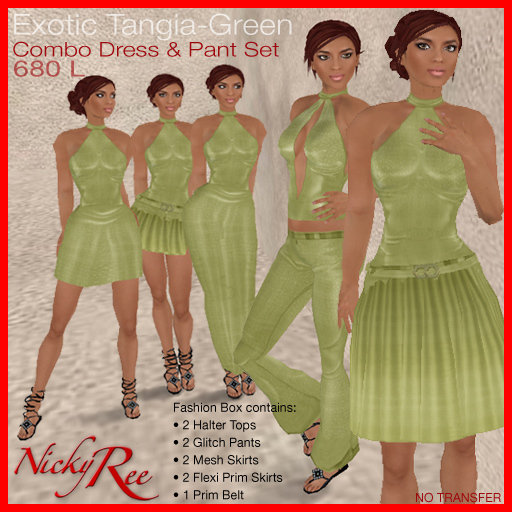 Nicky Ree Dresses & Pants - Exotic Tangia-Green (Combo)