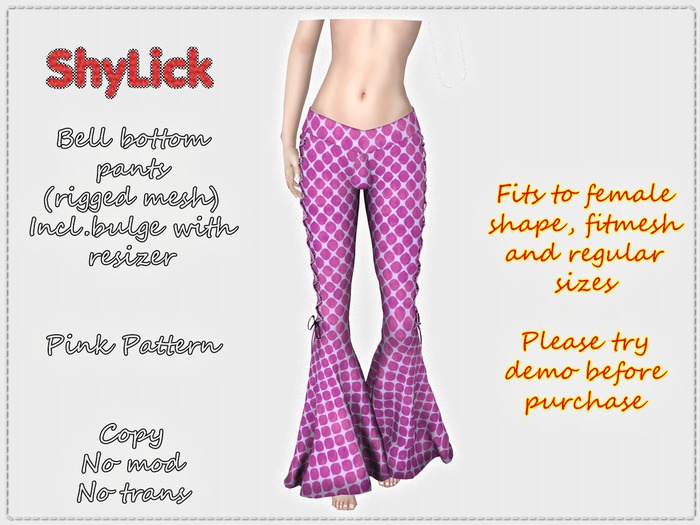 ShyLick DEMO: Femboy Bell Bottom Pants
