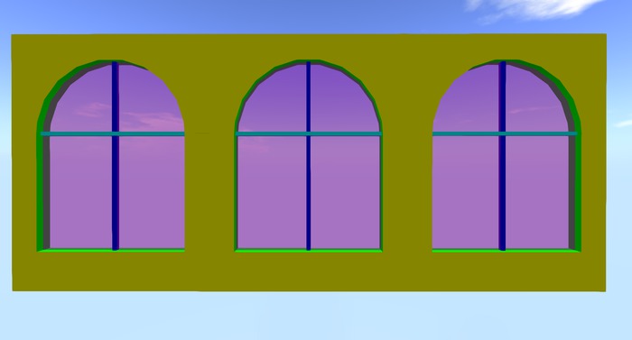 * 3 Arch Windows Wall [Full Perm] *