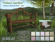 [CIRCA] Pkg - "Palace Garden" Classic Bench (PG) - Nut