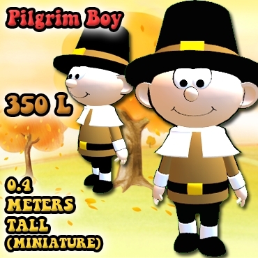 [Screwball Cartoon Avatars] Pilgrim Boy Miniature Avatar - Micro Avatar