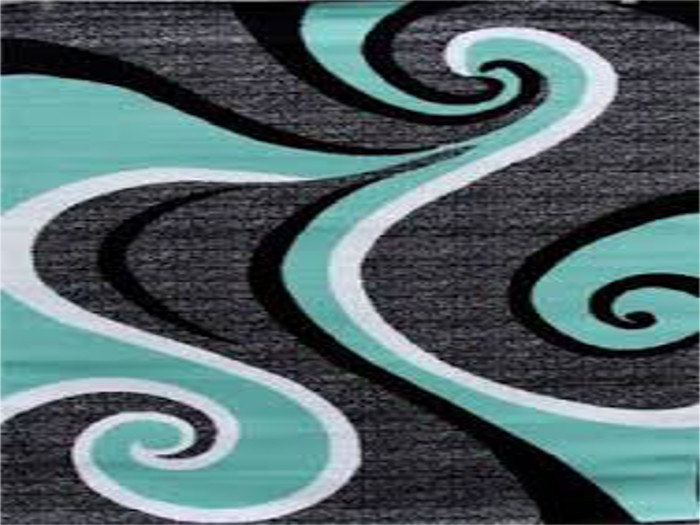 Black Turquoise Rug