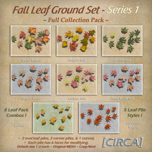 [CIRCA] Pkg - Fall Leaf Ground Set - Series 1 - Full Collection