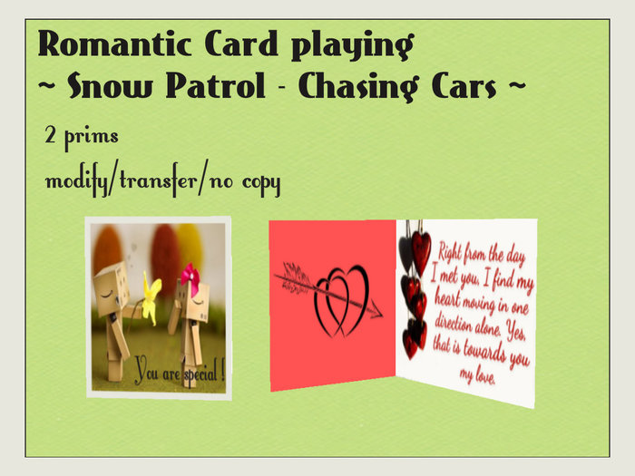Romantic Card playing  +++ Chasing Cars +++