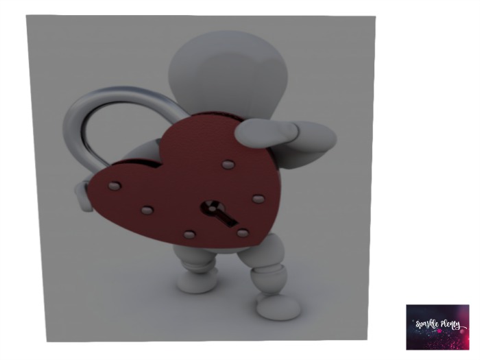 SP 3D Guy padlock Valentines Card