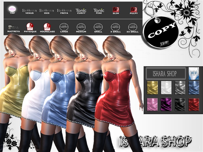 LEATHER  MINI DRESS 8 TEX HUD box