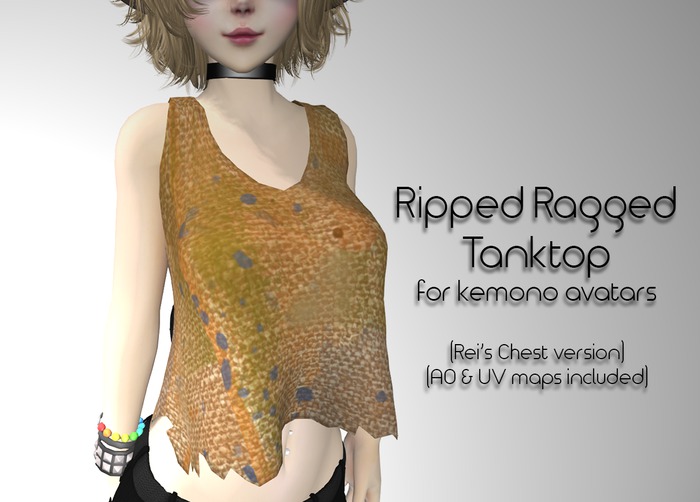 Kemono Ripped Ragged Tanktop (Rei's Chest)