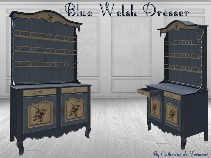 "CdT"Blue Welsh dresser