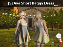 [S] Ava Short Baggy Dress White