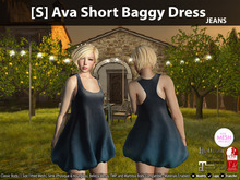 [S] Ava Short Baggy Dress Jeans