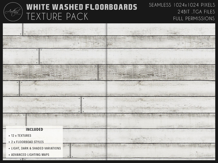 [AC]  Weathered White Washed Floor Boards Texture Pack