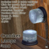 %Chroniker Lamp (singles/silver)  *MESH* Delivery Box