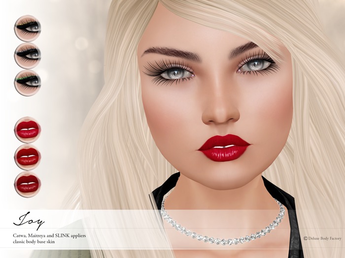 Deluxe Body Factory, Joy skin, Catwa, SLINK and Maitreya appliers, honey