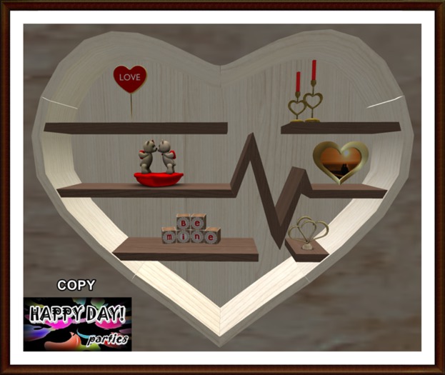 Valentines - Be Mine Heart Shelf e