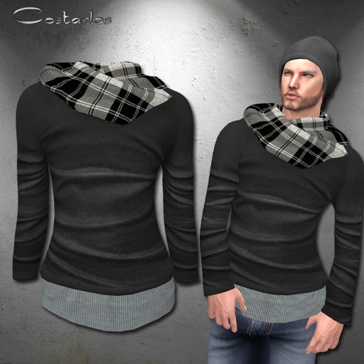 Costarlos Patchwork Sweater Black