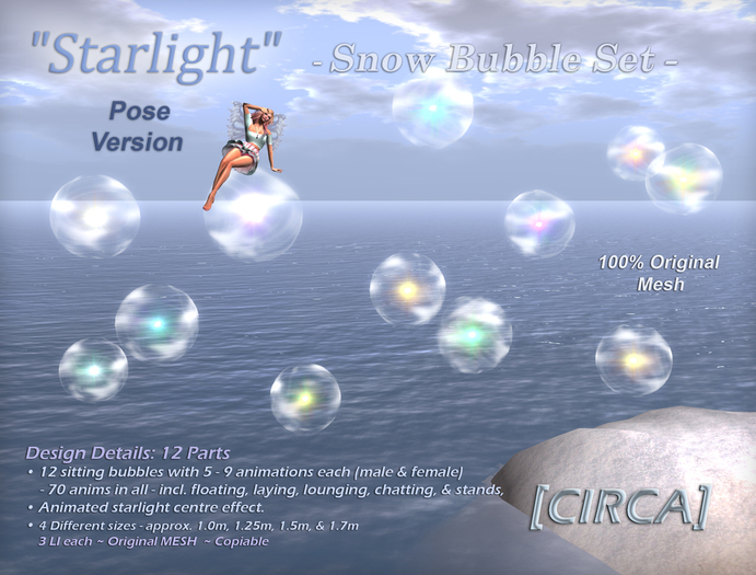 [CIRCA] Pkg - "Starlight" - Snow Bubble Set - Pose Version