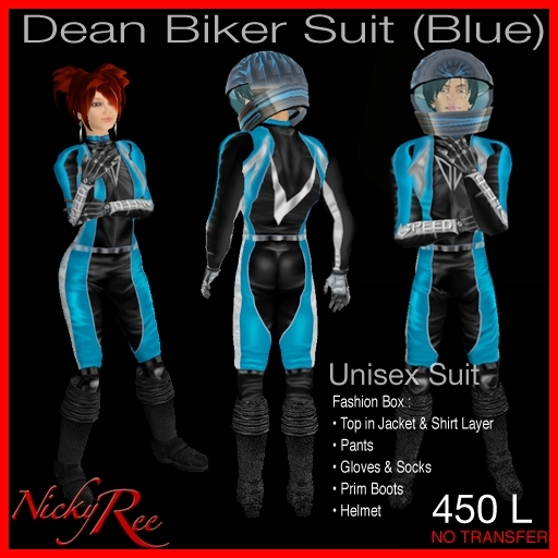 Dean Biker Suit (Blue)