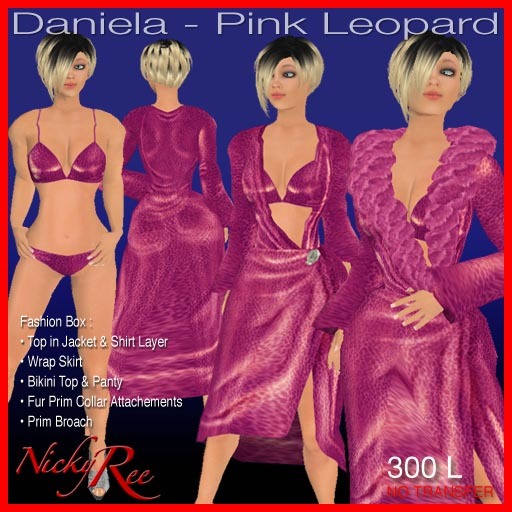 Nicky Ree Bikini Swimwear - Daniela - Pink Leopard