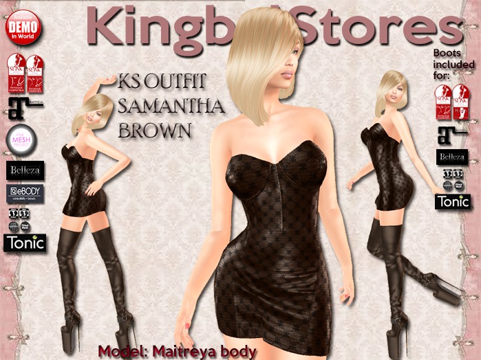199 KS OUTFIT SAMANTHA DRESS BROWN