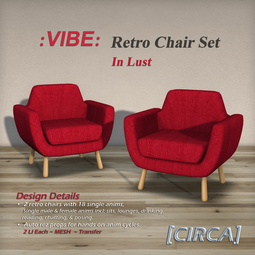 [CIRCA] Pkg - :VIBE: - Retro Chair Set - Lust