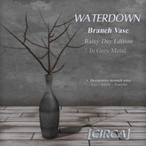[CIRCA] - "WATERDOWN" - Branch Vase - Grey Metal