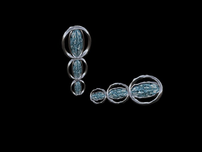 Alien's Creations Cat's Eyes Earrings Blue