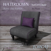 [CIRCA] - "WATERDOWN" - Velvet Chair - In Plum