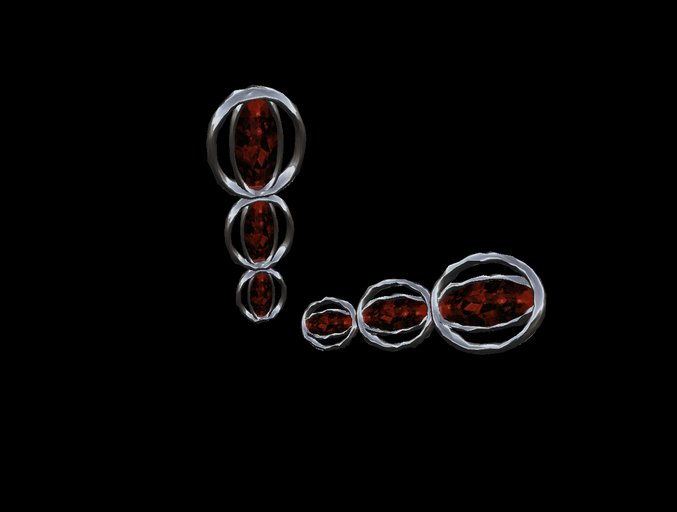Alien's Creations Cat's Eyes Earrings Red