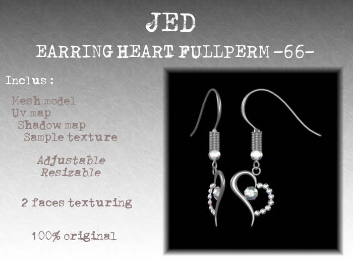 EARRING HEART FULLPERM -66-
