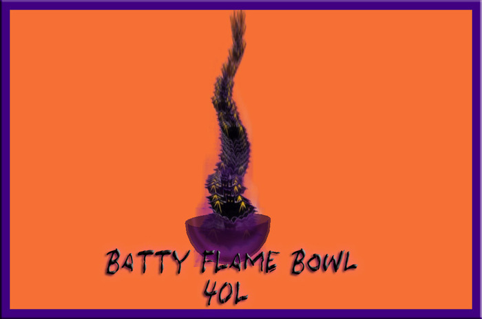 flaming bat bowl- Halloween dollarbie!
