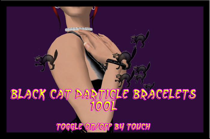 black cat particle bracelets