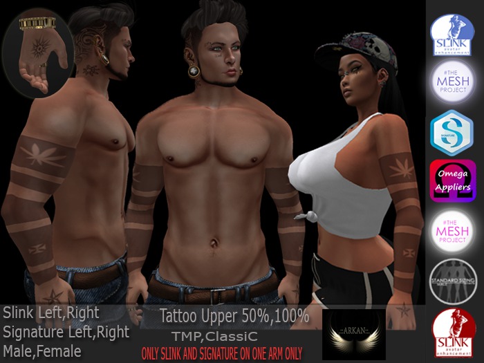 .::Arkan::. Tattoo Upper 50%/100% {One arm only}