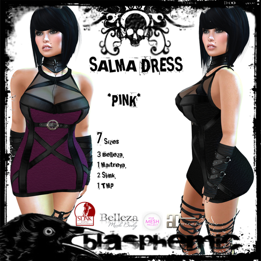 BLASPHEMIC - SALMA DRESS - PINK