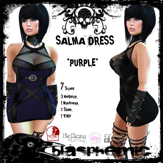 BLASPHEMIC - SALMA DRESS - PURPLE