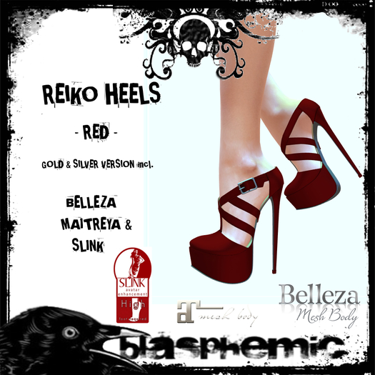 BLASPHEMIC - REIKO HEELS - RED