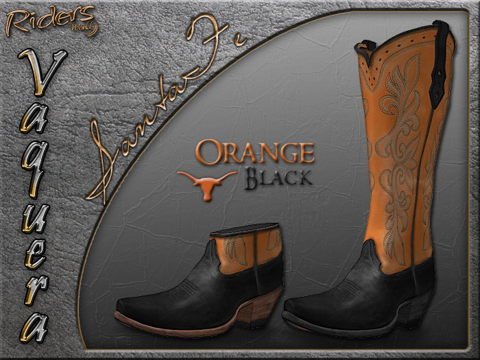 Riders  - Vaquera Boots - SantaFeBlk Orange