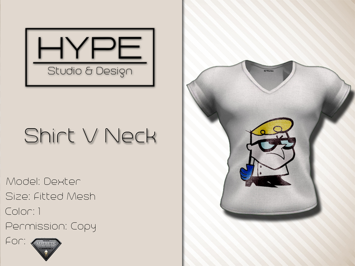 [ HYPE ] Shirt VNeck Dexter - Fitted Mesh