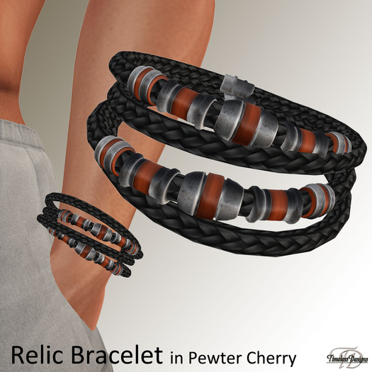 *TD* Relic Bracelet in Pewter/Cherry   BX