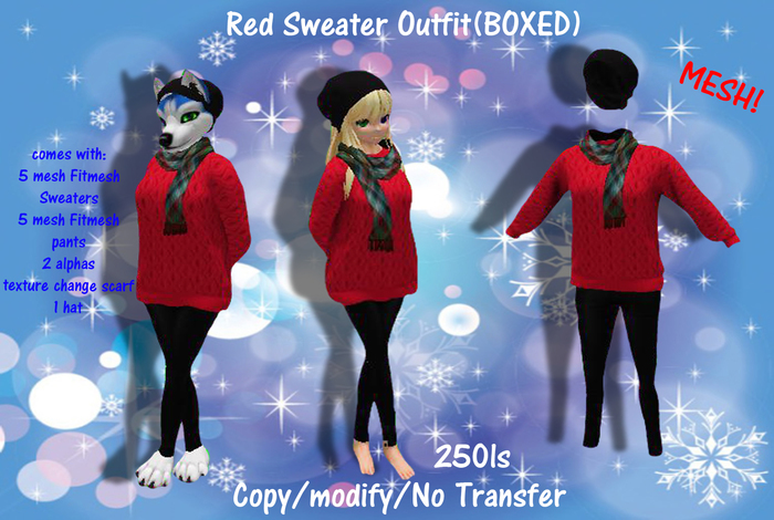 Red Sweater Outfit(BOXED)