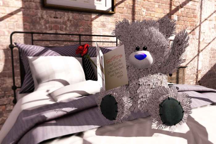 Aphrodite Valentines day bear with personalized card- romantic gifts