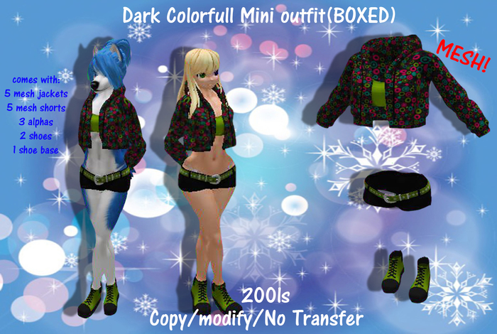 Dark Colorfull Mini outfit(BOXED)