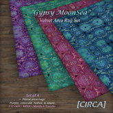 [CIRCA] Pkg - "Gypsy MoonSea" - Velvet Area Rug Set