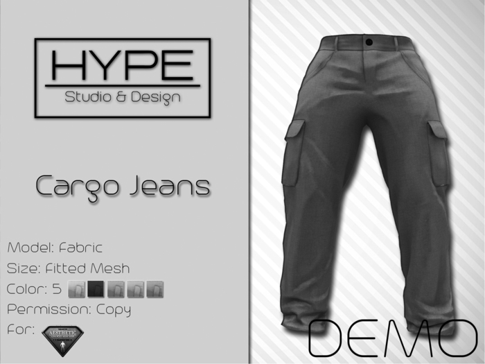 [ HYPE ] Fabric Cargo Pants DEMO - Fitted Mesh