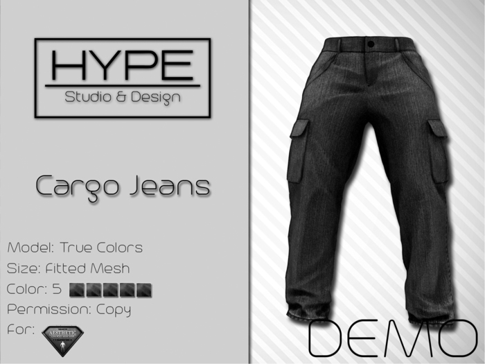 [ HYPE ] True Colors Cargo Pants DEMO - Fitted Mesh