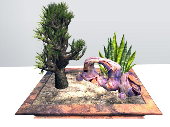 BONSAI DESERT with type & texture menu