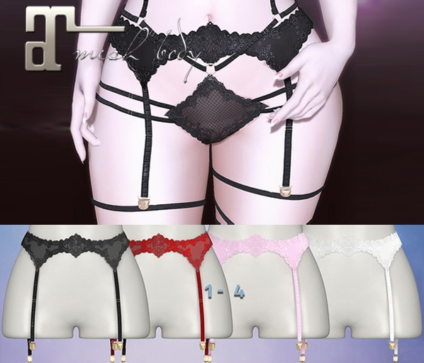 Violent Seduction - Agape Garters (Pink)
